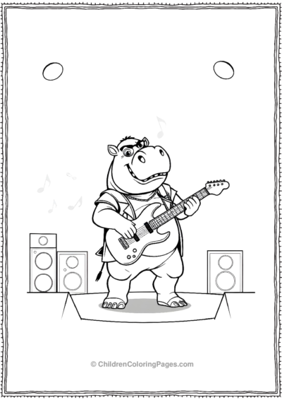 Hippo-In-A-Rock-Star-Costume Free PDF Printable