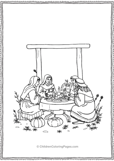 Historical-thanksgiving-scene Free PDF Printable