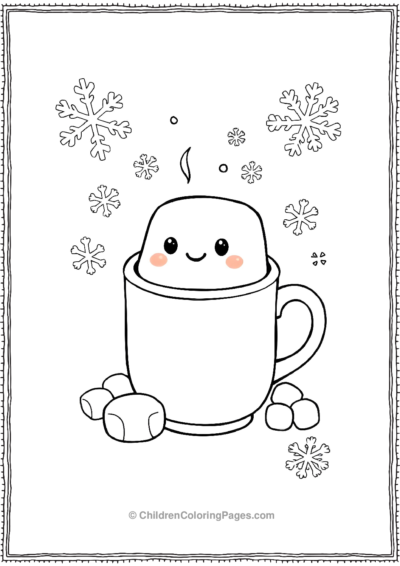 Hot-Cocoa-Squishmallow-With-Marshmellows Free PDF Printable