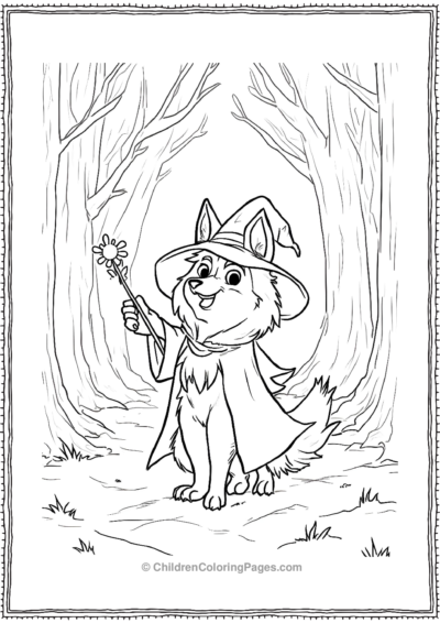 Husky-As-A-Wizard-Casting-Spells Free PDF Printable