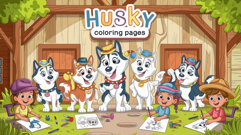 Husky Coloring Pages