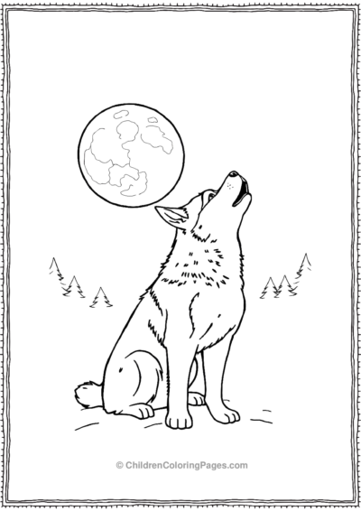 Husky-Howling-At-The-Moon Free PDF Printable