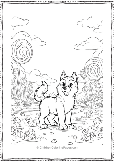 Husky-In-A-Candyland Free PDF Printable