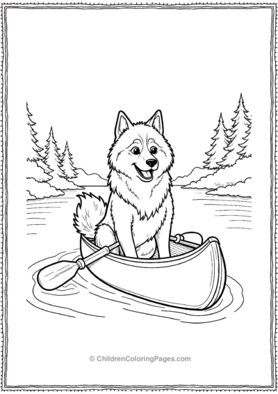 Husky-In-A-Canoe Free PDF Printable