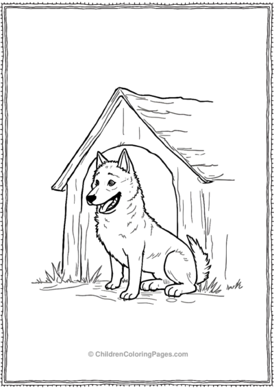 Husky-In-A-Dog-House Free PDF Printable