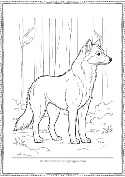 Husky-With-Wagging-Tail Free PDF Printable