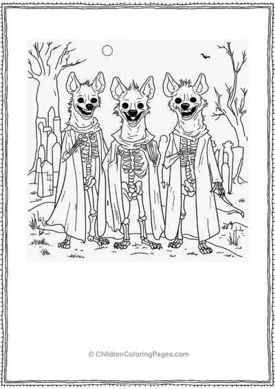 Hyenas-with-Skeleton-Costumes Free PDF Printable