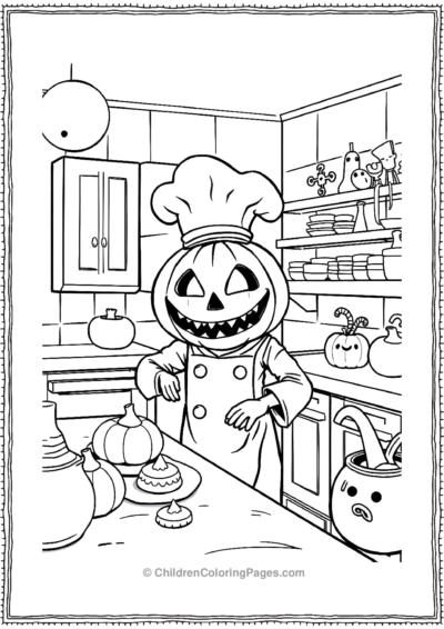 Jack-O-Lantern-As-A-Chef Free PDF Printable