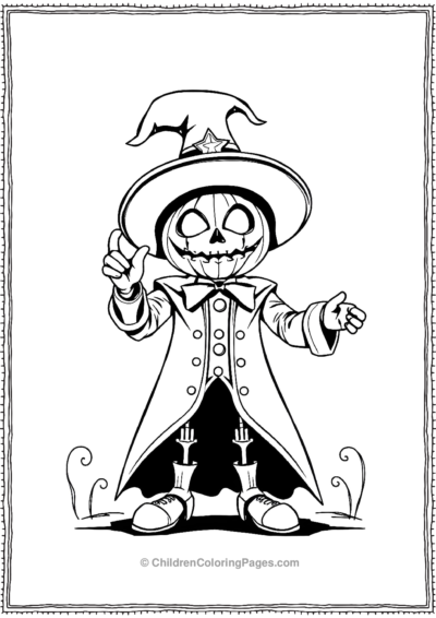 Jack-O-Lantern-As-A-Circus-Ringmaster Free PDF Printable