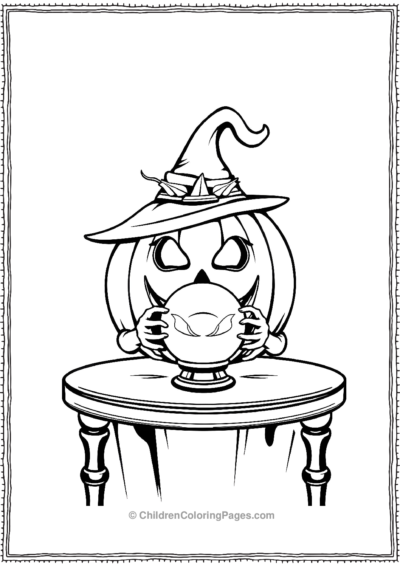 Jack-O-Lantern-As-A-Fortune-Teller Free PDF Printable