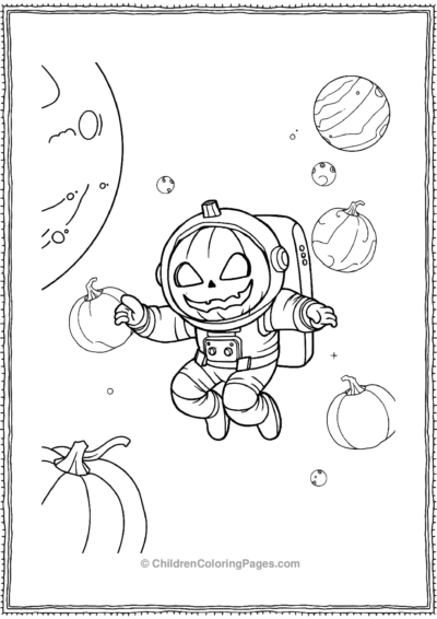 Jack-O-Lantern-As-An-Astronaut Free PDF Printable