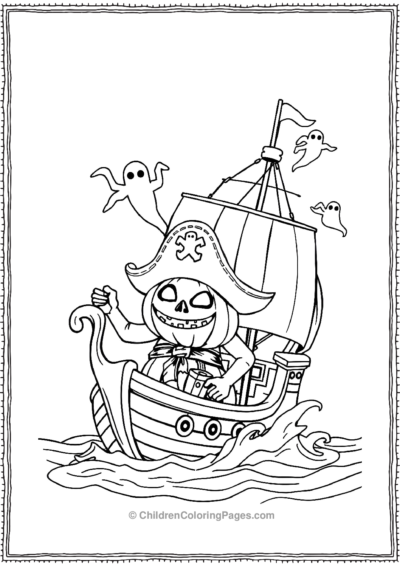 Jack-O-Lantern-Dressed-As-A-Pirate Free PDF Printable