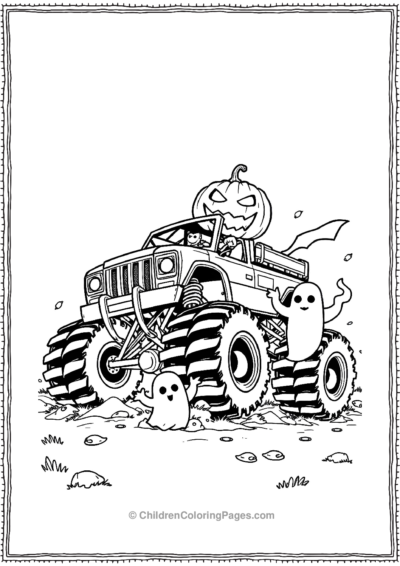 Jack-O-Lantern-Driving-A-Monster-Truck Free PDF Printable