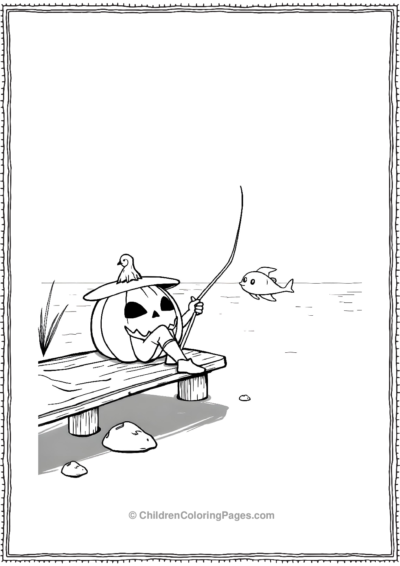 Jack-O-Lantern-Fishing-For-Ghost-Fish Free PDF Printable