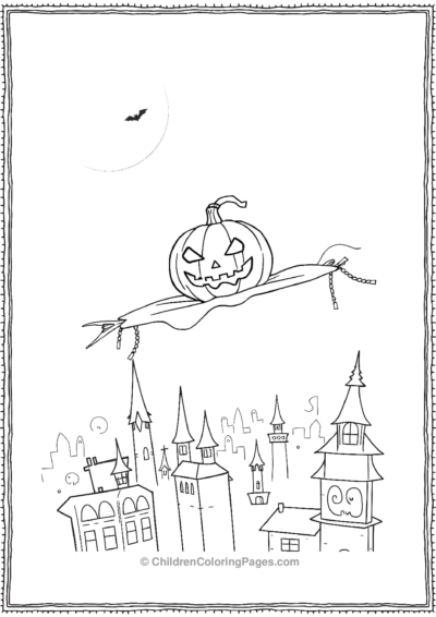 Jack-O-Lantern-On-A-Flying-Carpet Free PDF Printable