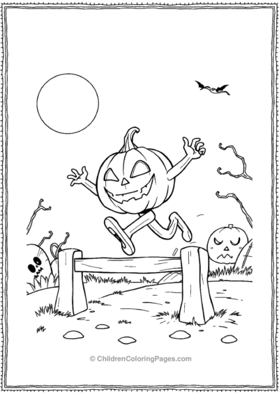 Jack-O-Lantern-Running-A-Haunted-Race Free PDF Printable