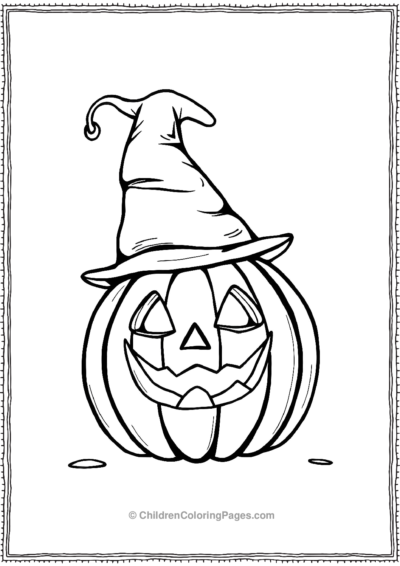 Jack-O-Lantern-Wearing-A-Funny-Hat Free PDF Printable