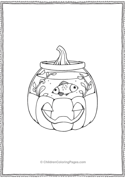 Jack-O-Lantern-With-A-Fishbowl-Head Free PDF Printable