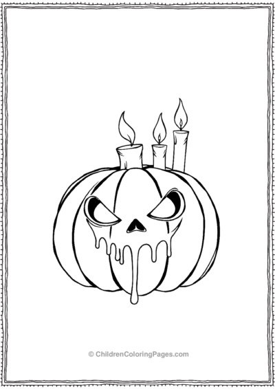 Jack-O-Lantern-With-Creepy-Candles Free PDF Printable