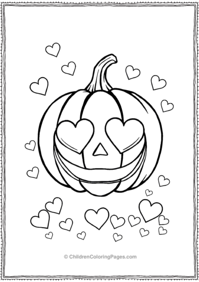 Jack-O-Lantern-With-HeartShaped-Eyes Free PDF Printable