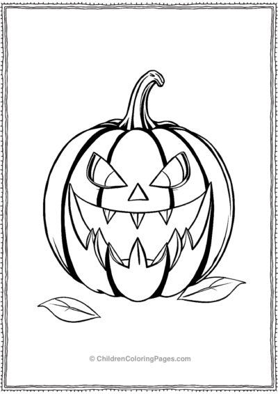 Jack-O-Lantern-With-Sharp-Teeth Free PDF Printable