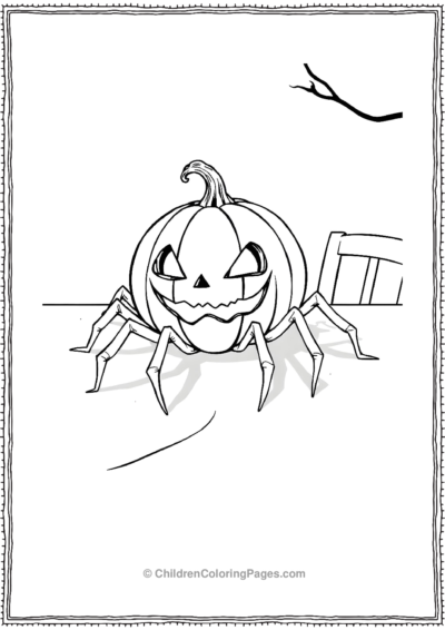 Jack-O-Lantern-With-Spider-Legs Free PDF Printable