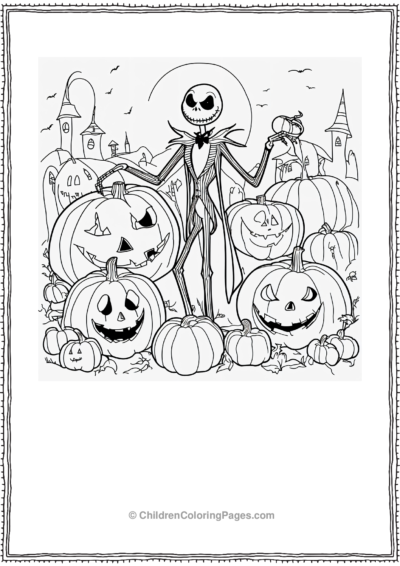 Jack Skellington Dressed As A Pumpkin Man Free PDF Printable