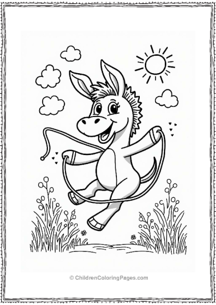 Jumping Donkey With Friends Free PDF Printable