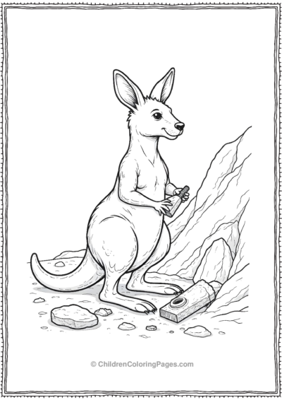 Kangaroo-Archaeologist-Finding-Ancient-Artifacts Free PDF Printable