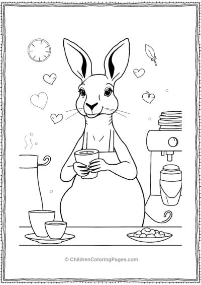 Kangaroo-As-A-Barista Free PDF Printable