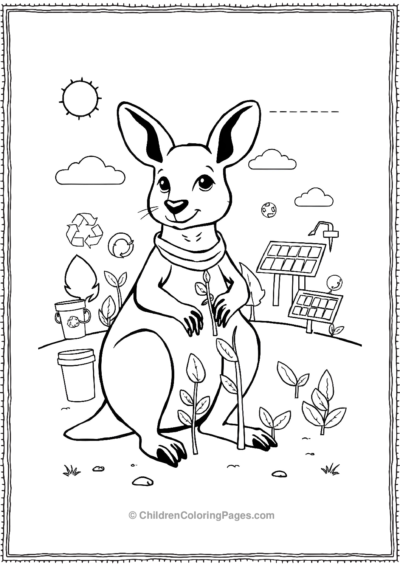 Kangaroo-As-An-Environmental-Activist Free PDF Printable