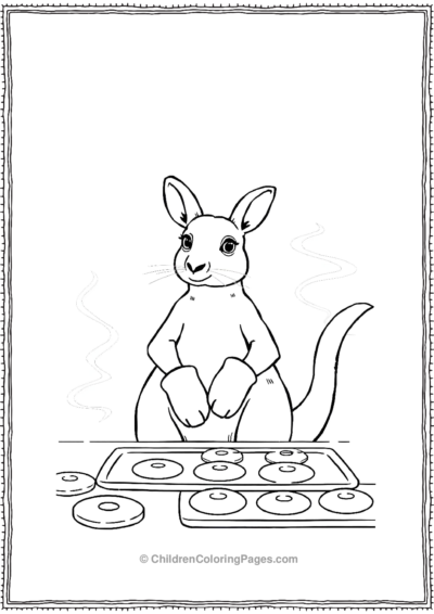 Kangaroo-Baking-Cookies Free PDF Printable