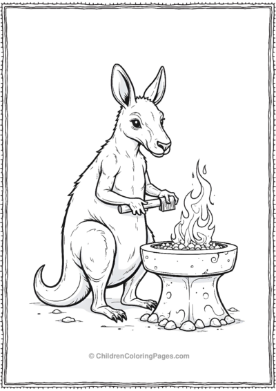 Kangaroo-Blacksmith-Forging-Metal Free PDF Printable