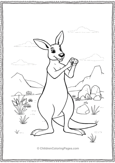 Kangaroo-Boxing-Stance Free PDF Printable