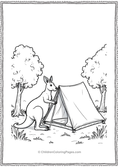 Kangaroo-Camper-Setting-Up-A-Tent Free PDF Printable