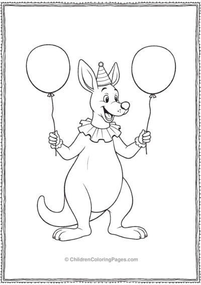 Kangaroo-Clown Free PDF Printable