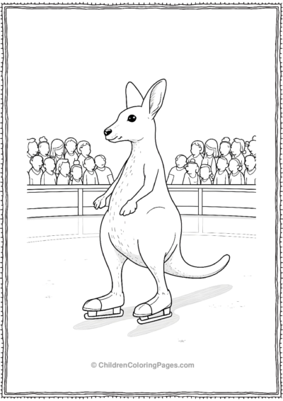 Kangaroo-Ice-Skater-Performing-A-Spin Free PDF Printable