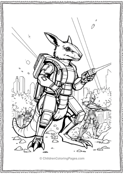 Kangaroo-In-A-Mecha-Suit Free PDF Printable