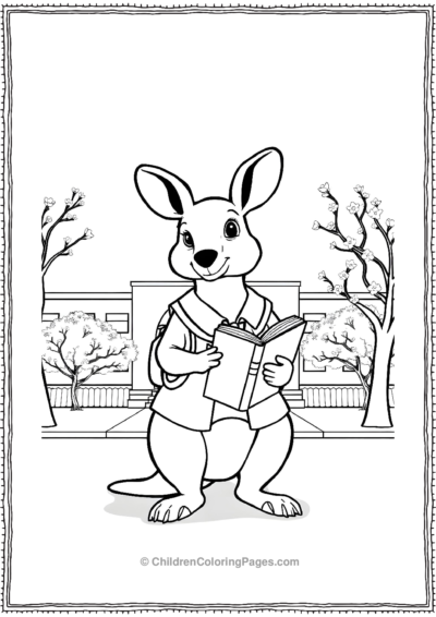 Kangaroo-In-A-School-Uniform Free PDF Printable