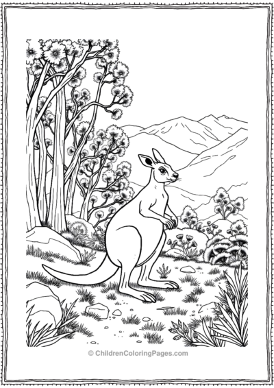 Kangaroo-In-The-Forest Free PDF Printable