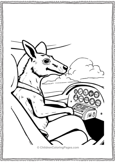 Kangaroo-Pilot-In-The-Cockpit Free PDF Printable