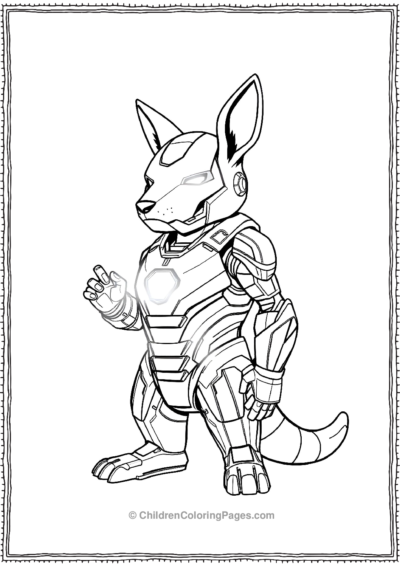 Kangaroo-as-Iron-Man Free PDF Printable