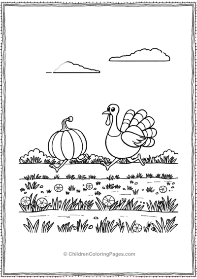 Kawaii-Pumkin-And-Turkey-Racing Free PDF Printable