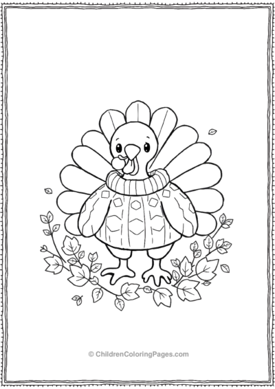 Kawaii-Turkey-In-A-Sweater Free PDF Printable