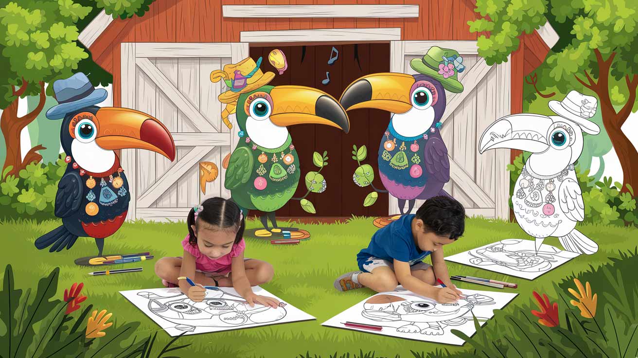 Kids Coloring Toucan