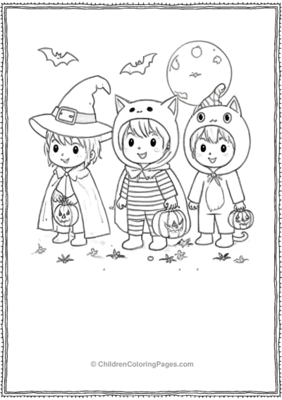 Kids-Dressed-Up-In-Halloween-Costumes Free PDF Printable