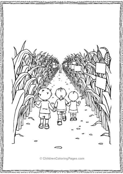 Kids Walking Through A Corn Maze Scaled Free PDF Printable