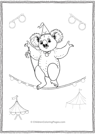 Koala-As-A-Circus-Performer Free PDF Printable