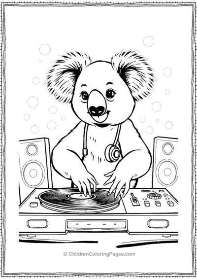 Koala-As-A-DJ Free PDF Printable