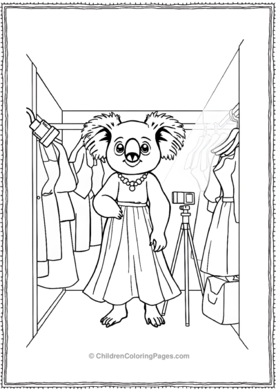 Koala-As-A-Fashion-Model Free PDF Printable